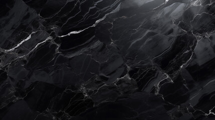 Luxurious elegant black marble texture with stunning white veining Natural dark stone background for premium interior
