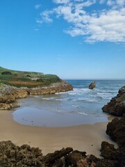 Ocean and beautiful bay. Biscay, Basque Country, Spain, Europe