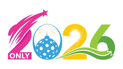 New Year 2026 Celebration Graphic: A colorful graphic celebrates the upcoming New Year 2026, featuring festive elements like a shooting star and a disco ball. © Atiya