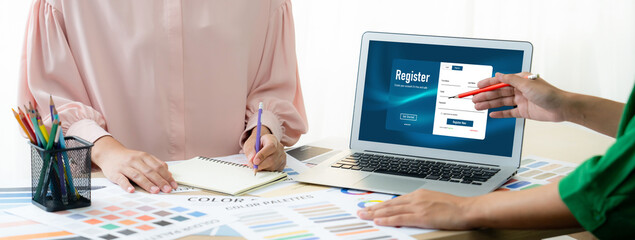 Online registration form for brisk form filling on the internet website