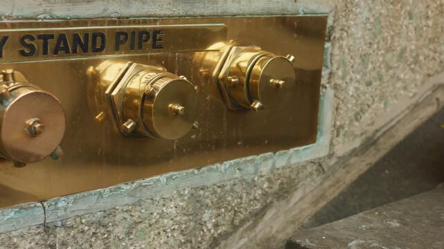 Safety check overview, inspect safety hardware thoroughly, building officer reviews safety signage and hardware, comprehensive safety inspection including hardware and signage review by building