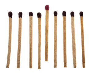 Matches isolated on white background.