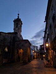 Santiago de Compostela, Galicia, Spain. Streets and alleys of Santiago de Compostela 
