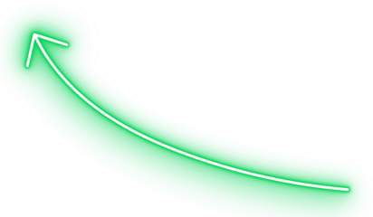 Green neon arrow
