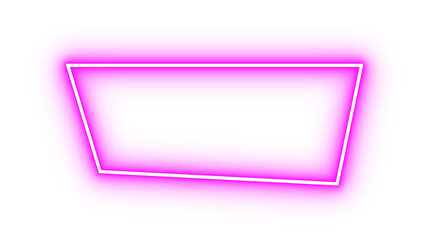 Pink neon frame. Glowing trapezoid outline. Highlight border for labels and callouts