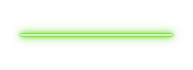 Green glowing line. Neon horizontal divider. Graphic element for UI and layouts