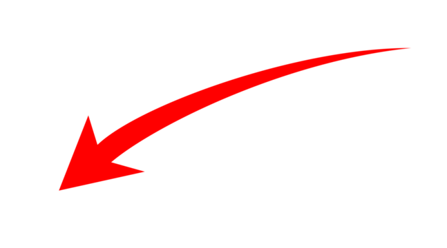 Red curved arrow pointing down