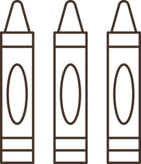 Illustration of Crayons in Pastel Colors