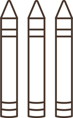 Illustration of Crayons in Pastel Colors