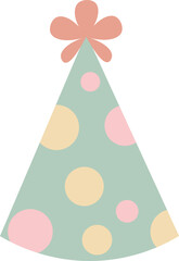 Striped Party Hat Illustration