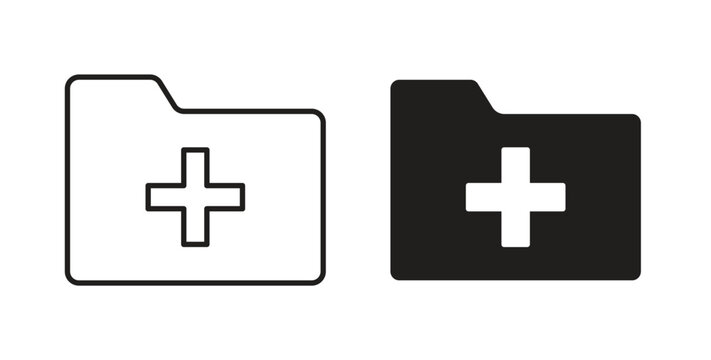 Add folder icons designs can be used for mobile, ui, websites