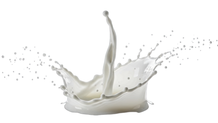 Milk Splash Crown Isolated on White