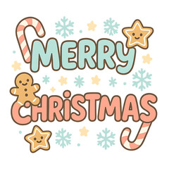 Fototapeta premium Merry Christmas Elegant Text PNG (Transparent Background)