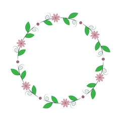 Decorative frame in floral style.	