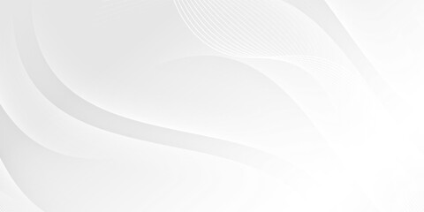 Abstract white wave vector background. Elegant dynamic waves design. Smooth and clean graphic pattern. Modern soft gradient texture. Vector Illustration