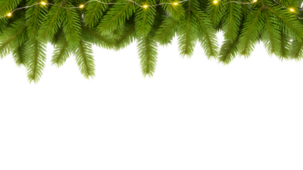 Silhouetted pine trees reflecting in water with bokeh lights at dusk