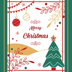 Christmas Poster Template Vector Design with Holiday Elements