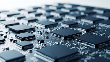 Obraz premium Chip of laptop, closeup