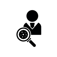 Icon a microbiologist, isolated against a clean background.