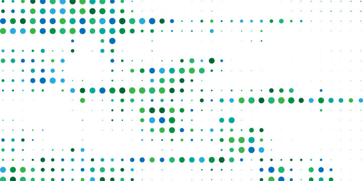 blue and green dots over white background. circles halftone design. template pattern for web pages.