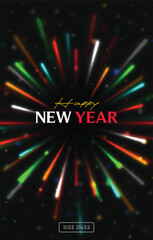 abstract fireworks illustration on black background