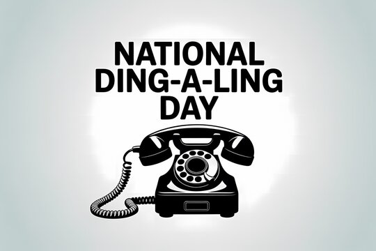 Illustration of national dingaling day with vintage telephone illustration - Powered by Adobe