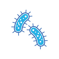 Icon a bacteria, isolated against a clean background.