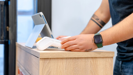 Payment processing in a modern barbershop