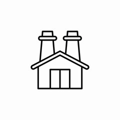 factory building icon sign vector