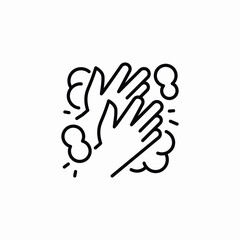 foam hand wash icon sign vector
