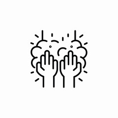 hand drying icon sign vector