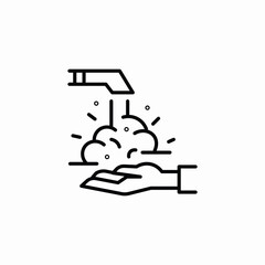 hand wash tap icon sign vector