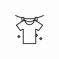 laundry drying rope icon sign vector