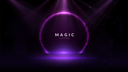Rich, luxurious background of vibrant purple bokeh lights for mystery, royalty, and premium quality. Perfect for high-end product launches, beauty brand visuals, exclusive event invitations