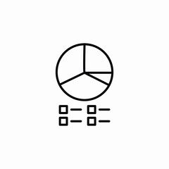 statistics pie checklist icon sign vector