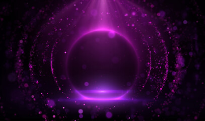 Rich, luxurious background of vibrant purple bokeh lights for mystery, royalty, and premium quality. Perfect for high-end product launches, beauty brand visuals, exclusive event invitations