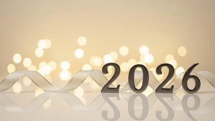 happy new year, new year's eve, silvester, new year, sparklers celebration greeting card, new year card - Year 2026 in sparkler font and firework fireworks pyrotechnic, on blue night sky background