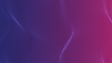Digital Wave Abstract Background.Abstract Flowing Neon Lines Background.Big Data or Neural Network Concept.Futuristic Technology Network Backdrop