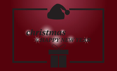 Modern Minimalist Christmas and New Year Gift Card Background