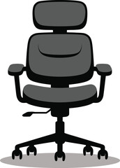 Comfortable ergonomic office chair with headrest and wheels