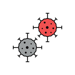 Fototapeta premium Icon a virus, isolated against a clean background.