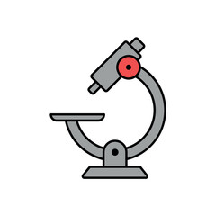 Icon a microscope, isolated against a clean background.