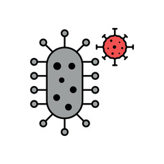 Icon a germ, isolated against a clean background.