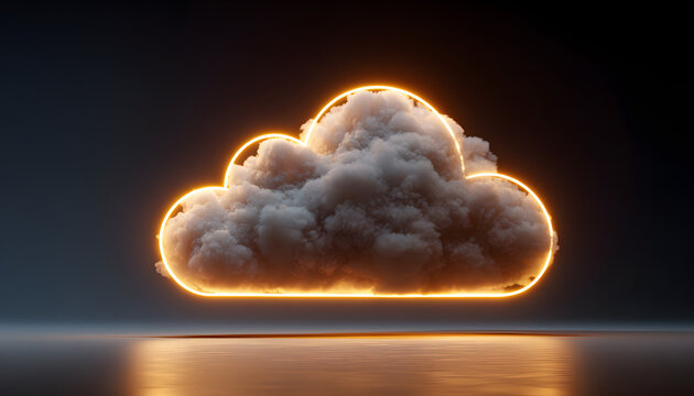 Cloud Computing Creative Icon. Cloud Computing ad, 2d Rendering icon, High Quality Resolution, Simple, aws, microsoft azure