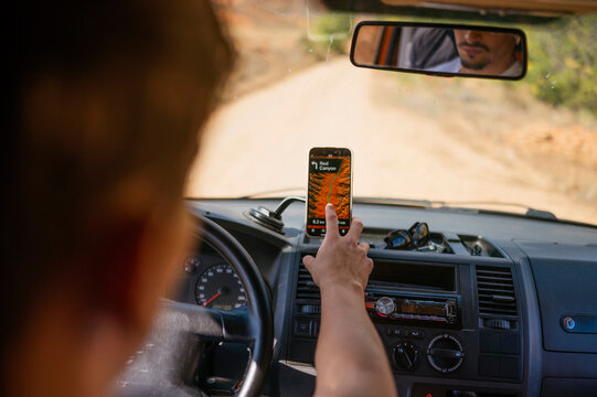 Navigating Red Canyon in Spain with GPS guidance