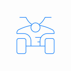 quad bike front icon sign vector