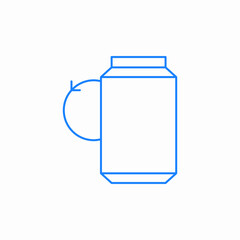 recycled bottle icon sign vector