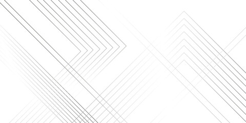 Abstract white background design with layers of textured white transparent material, abstract stage in elegant futuristic geometric style with simple black wave lines and corners.