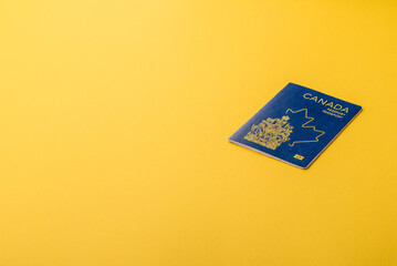 Canadian passport for travelling, flying and doing business. Canada document, id