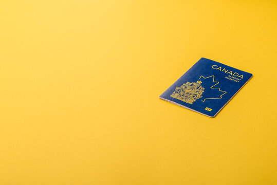 Canadian passport for travelling, flying and doing business. Canada document, id